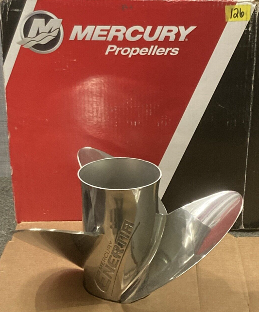 NEW GENUINE MERCURY 48-8M0151237 PROPELLER ENERTIA 3-BLADE RH 14.3"D 18PITCH SS