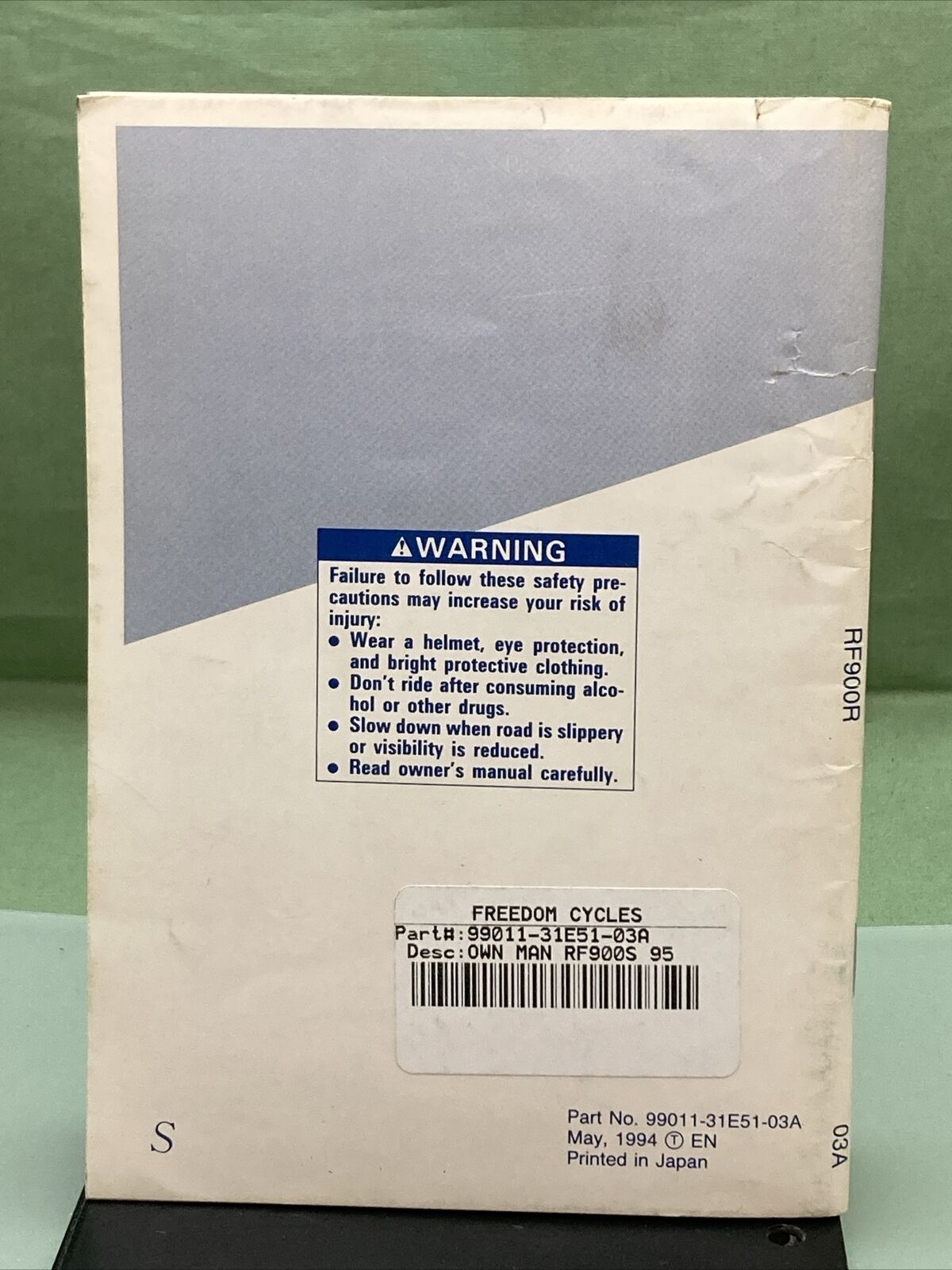 GENUINE SUZUKI 99011-02C53-03A RF900R OWNER'S MANUAL