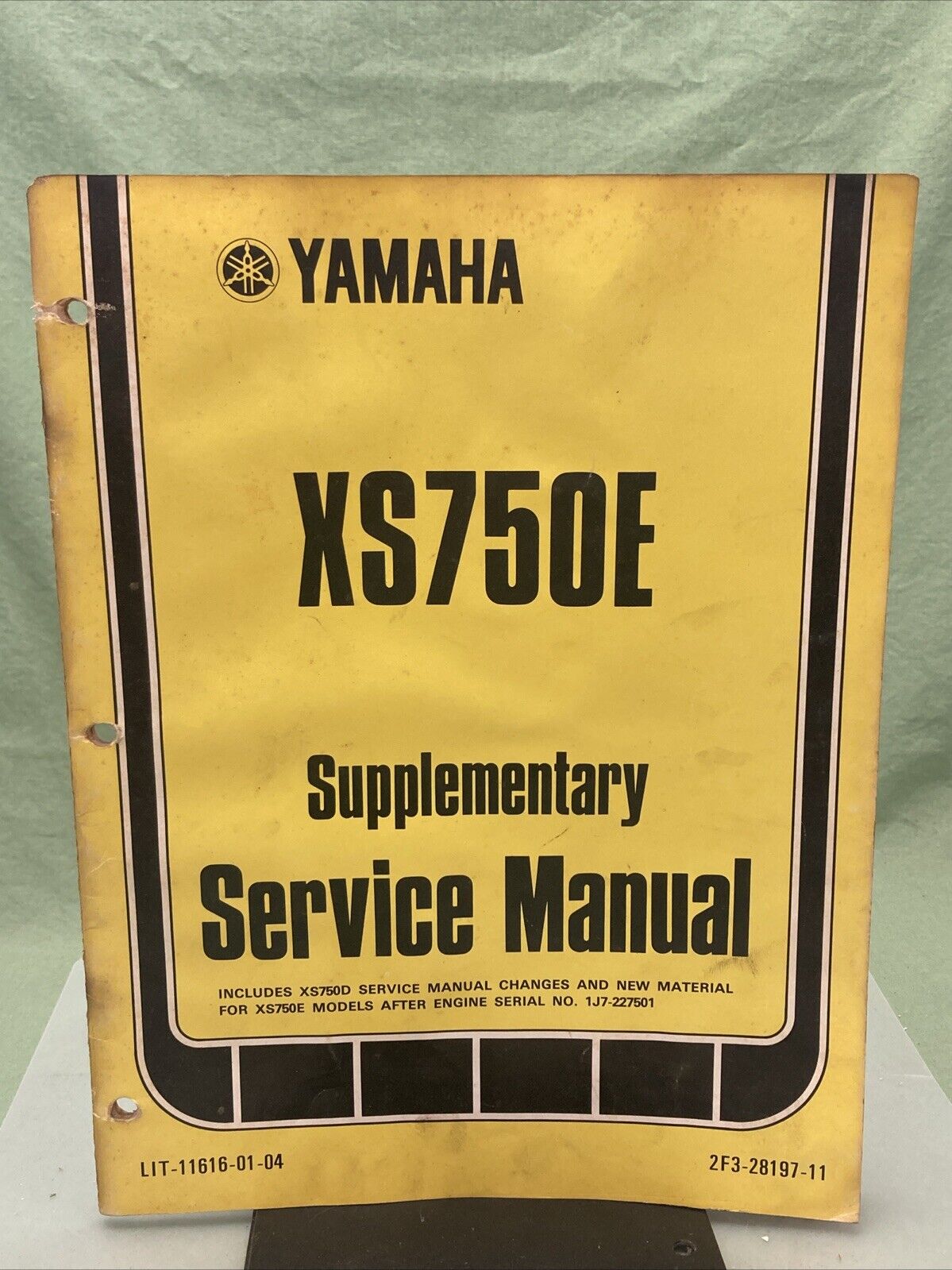 YAMAHA LIT-11616-01-04 XS750E SUPPLEMENTARY SERVICE MANUAL 2F3-28197-11