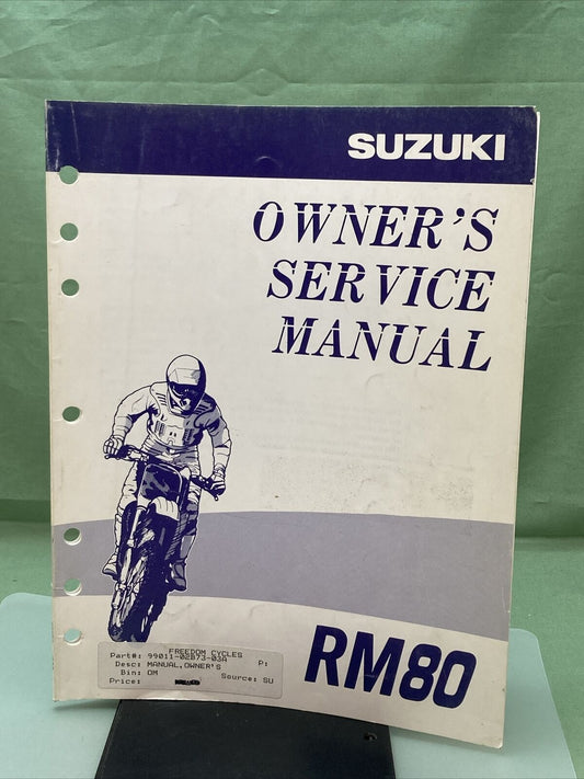 GENUINE SUZUKI 99011-02B73-03A OWNER'S SERVICE MANUAL RM80