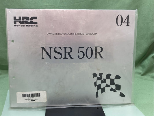 GENUINE HRC HONDA RACING 31NLA600 NSR50 OWNER'S MANUAL/COMPETITION HANDBOOK '04