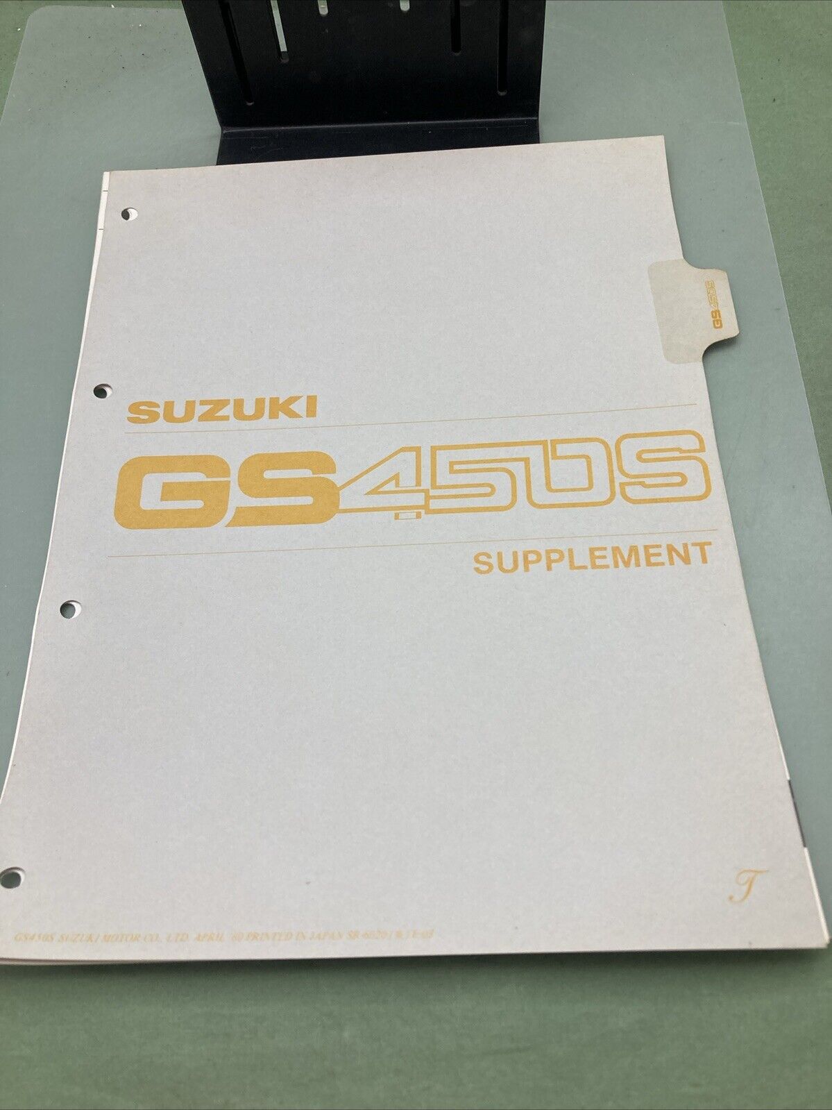 GENUINE SUZUKI SR-6020 E-03 GS450S SUPPLEMENT 1980