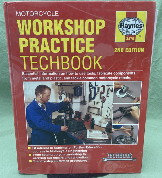 HAYNES 3470 MOTORCYCLE WORKSHOP PRACTICE TECHBOOK HARDCOVER