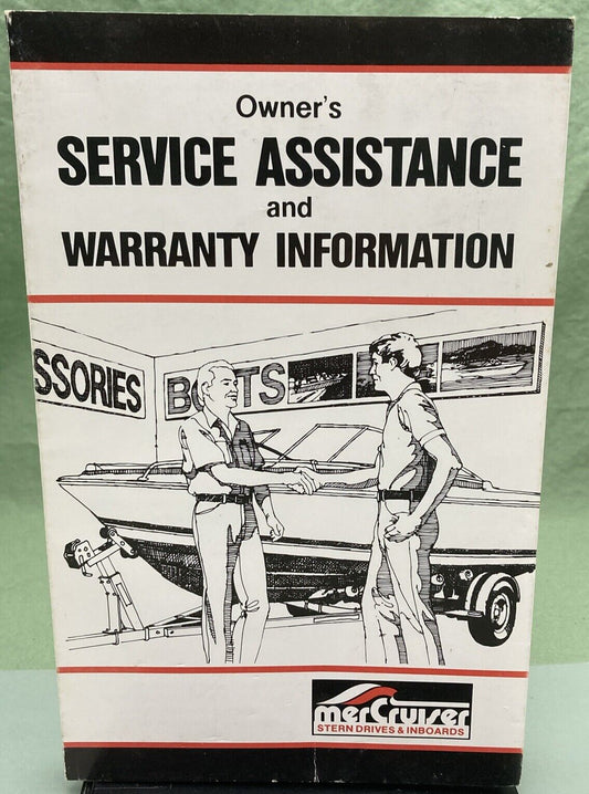 GENUINE MERCURY 90-13534 SERVICE ASSISTANCE WARRANTY INFORMATION MANUAL 1986