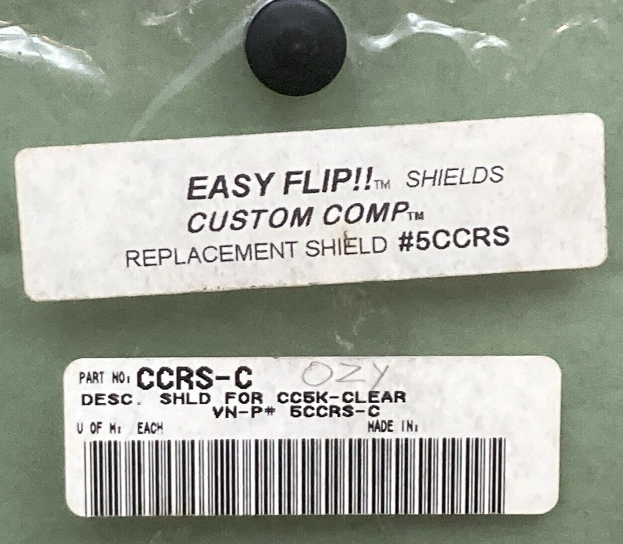 NEW GENUINE PAULSON CCRS-C HELMET VISOR FACE SHIELD EASY-FLIP CLEAR LEXAN COATED