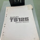 GENUINE SUZUKI SR-2801H E-3 TS125 SERVICE MANUAL 1978