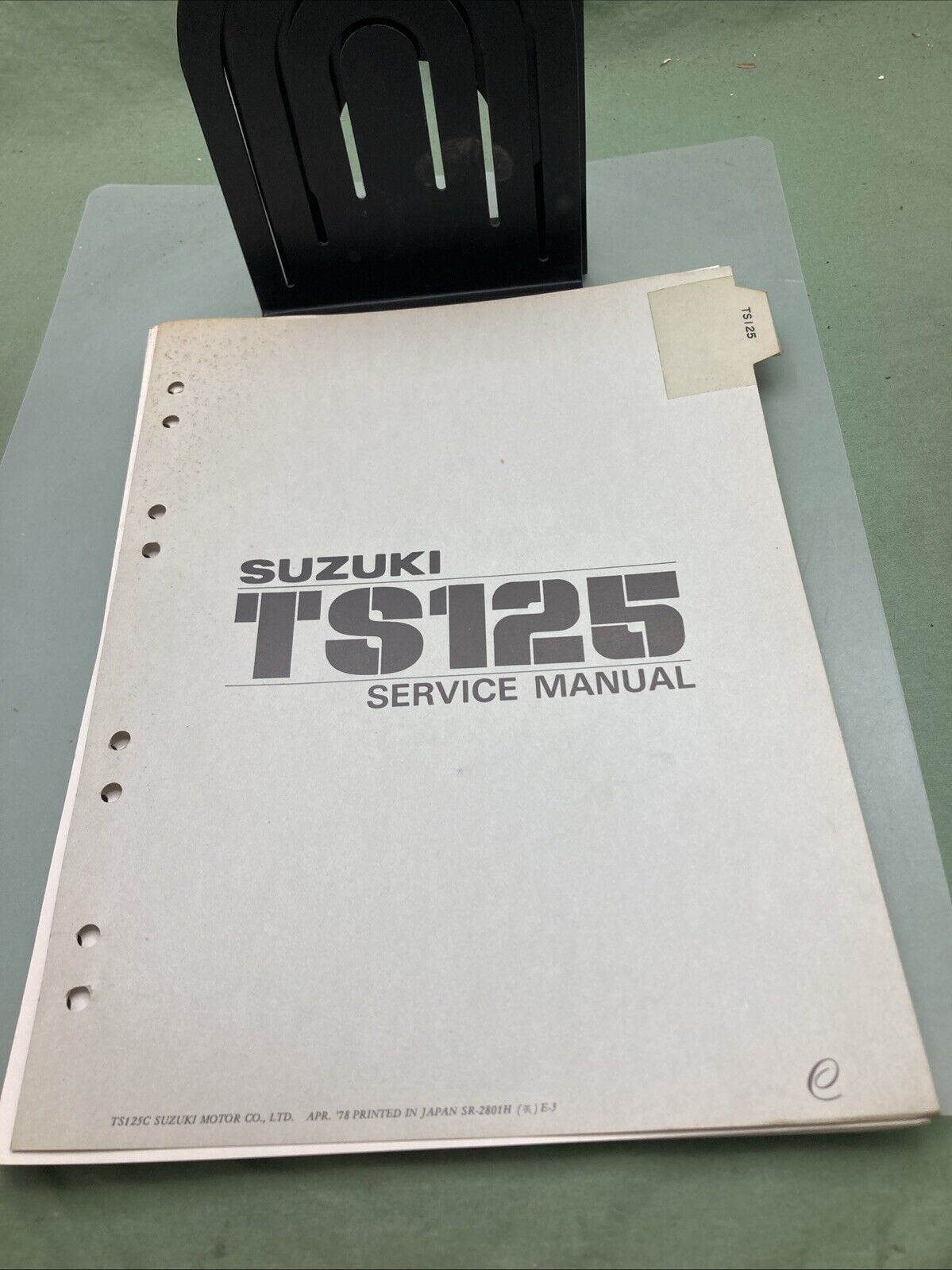 GENUINE SUZUKI SR-2801H E-3 TS125 SERVICE MANUAL 1978