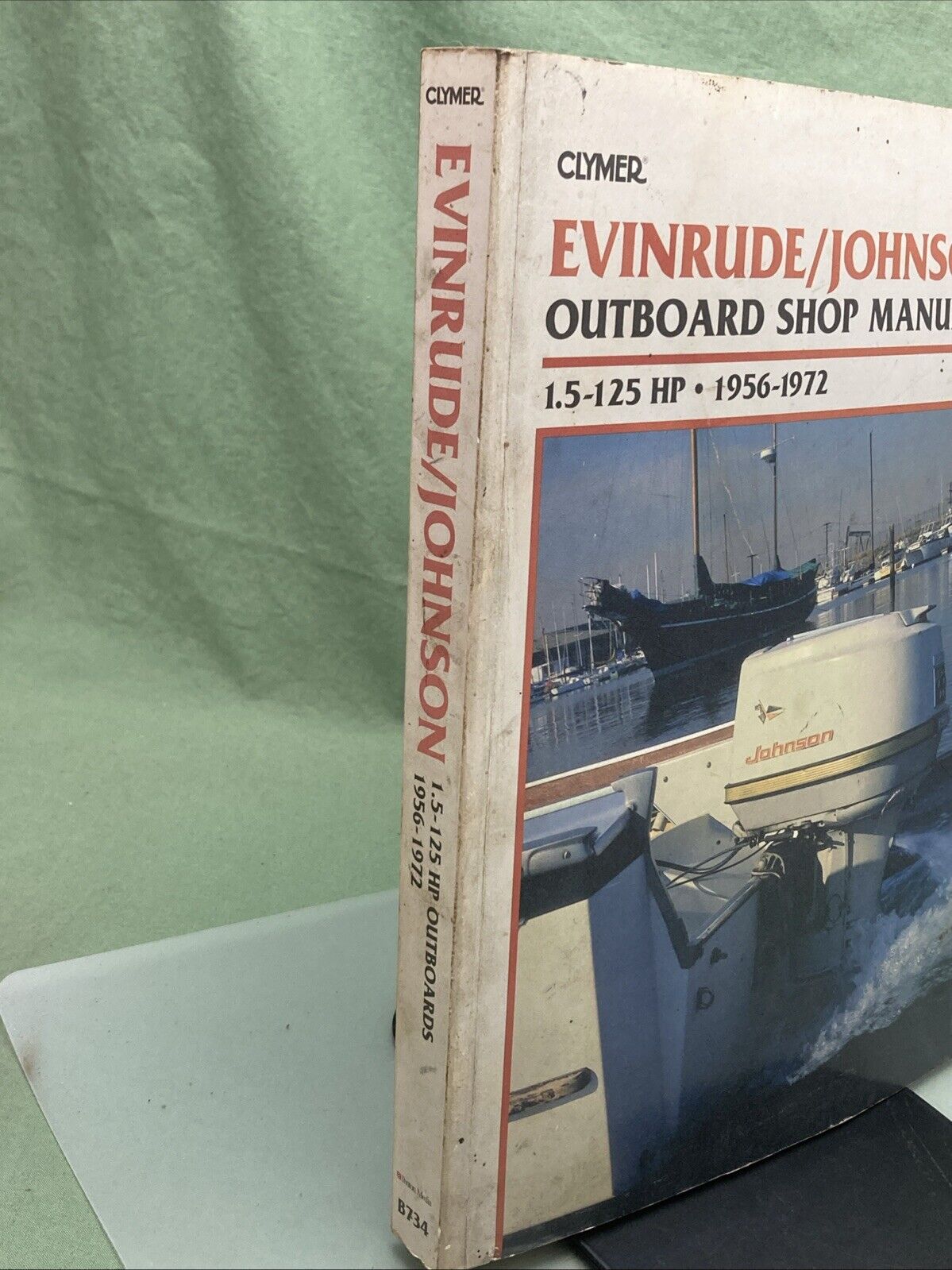 GENUINE CLYMER B734 EVINRUDE/JOHNSON OUTBOARD 1.5-125 HP 1956-1972 SHOP MANUAL