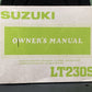 GENUINE SUZUKI 99011-22A21-03A LT230S OWNER'S MANUAL