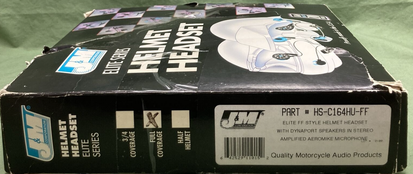 NEW J&M HS-C164HU-FF HELMET HEADSET ARAI & SHOEI HELMET HARLEY ULTRA