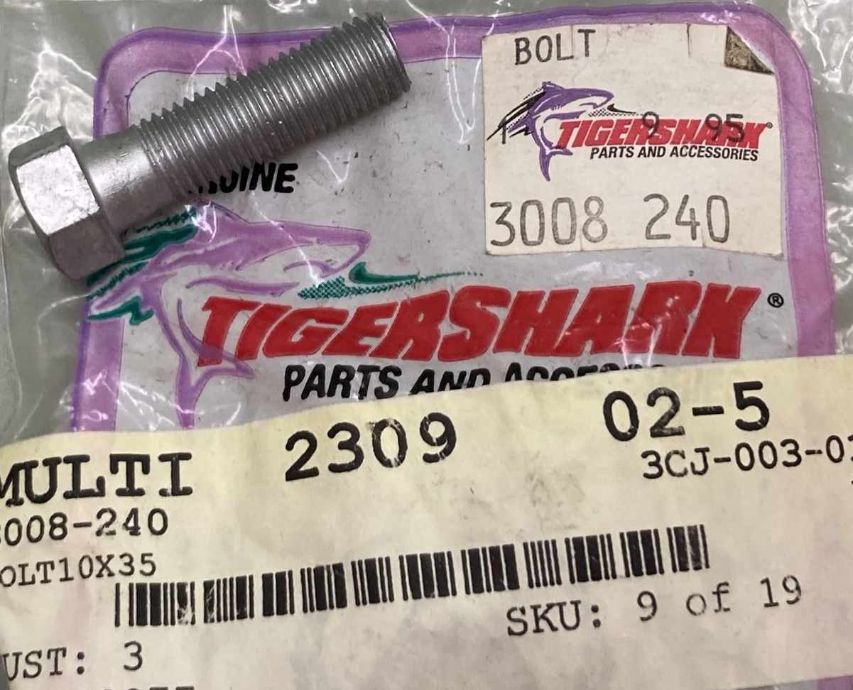 NEW GENUINE TIGERSHARK 3008-240 BOLT 10X35 ENGINE MOUNT