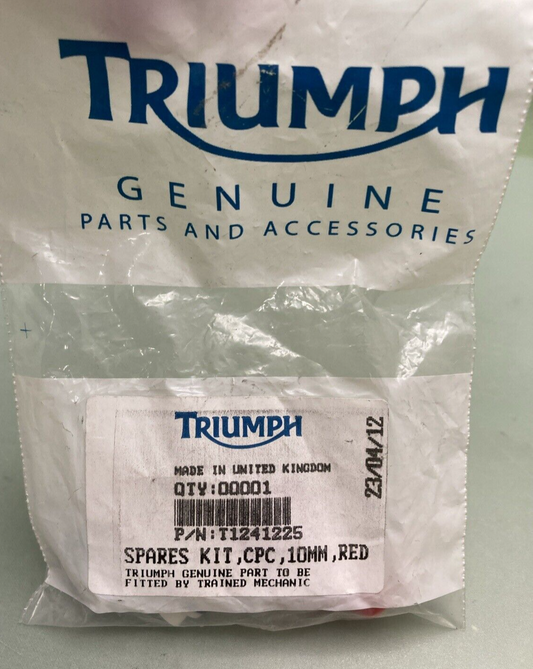 NEW GENUINE TRIUMPH T1241225 Spares Kit, Cpc, 10MM, Red