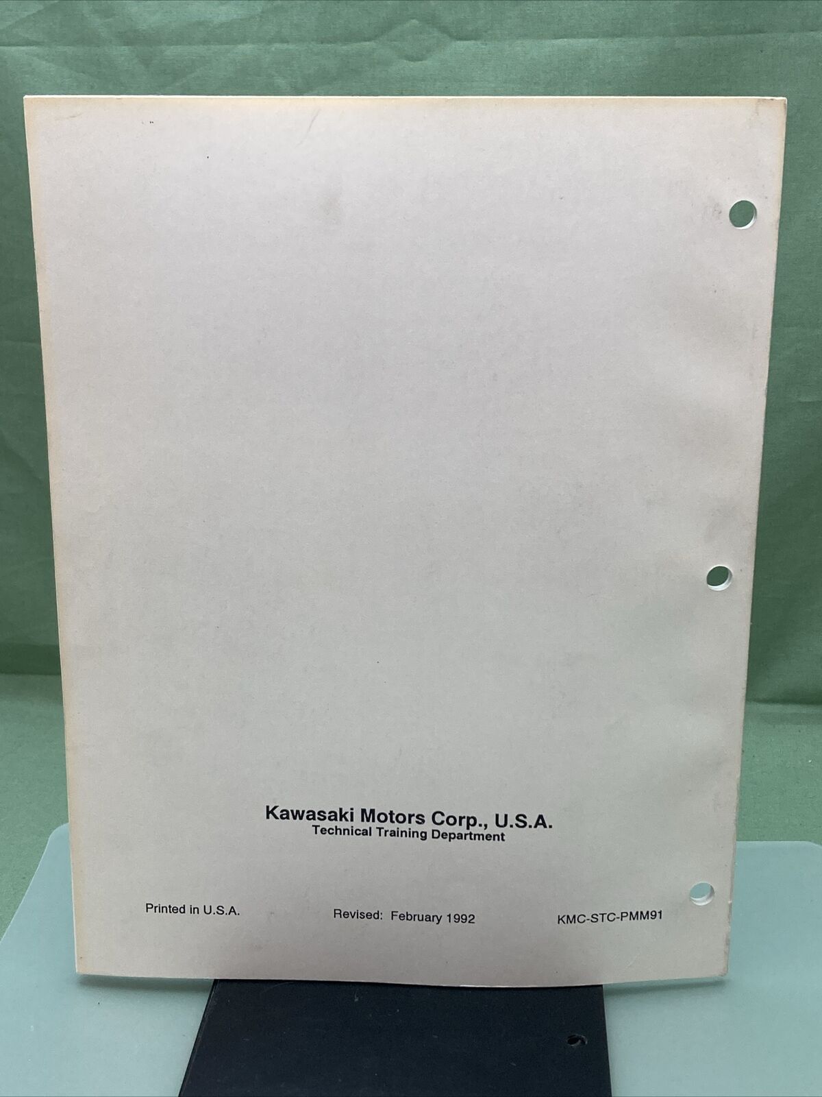 GENUINE KAWASAKI KMC-STC-PMM91 POLICE BIKE SCHOOL SERVICE MANUAL