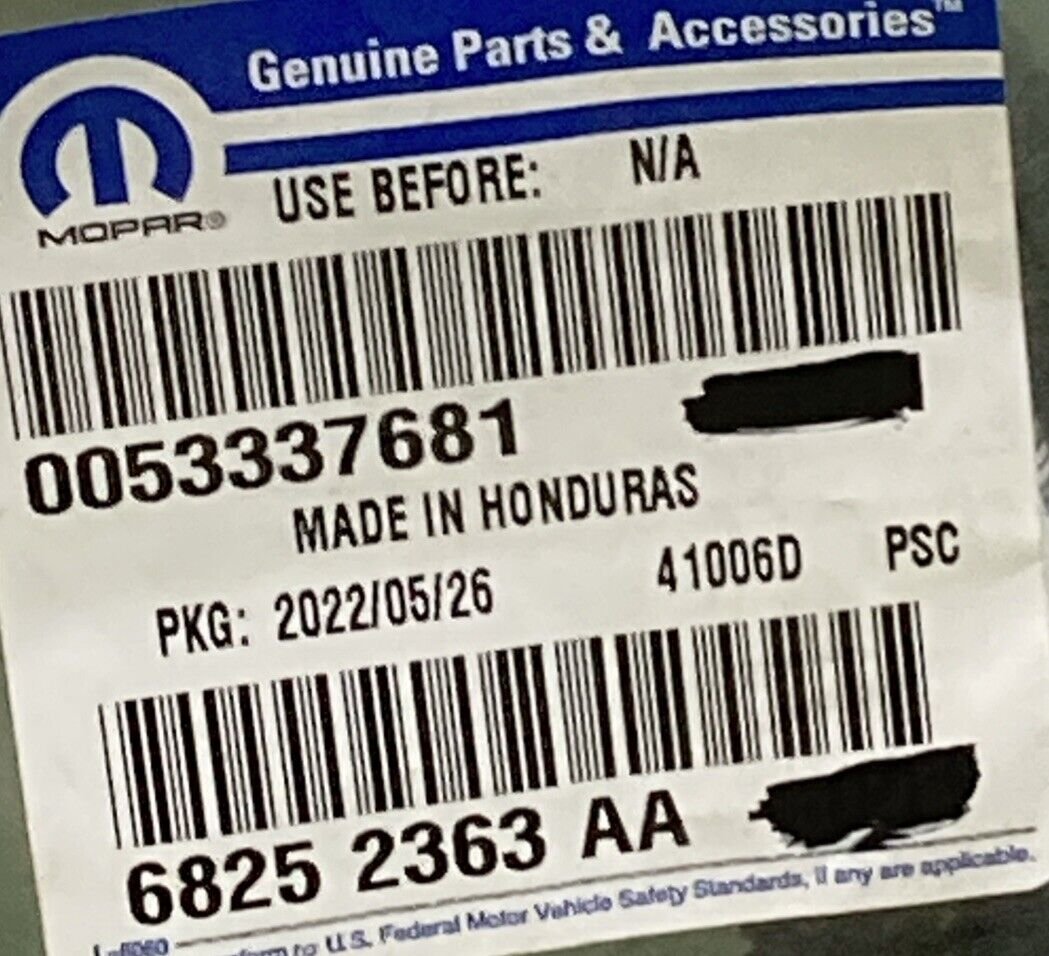 NEW GENUINE MOPAR 68252363AA Rear Fascia Wiring 2016-2025