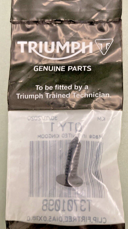 NEW GENUINE TRIUMPH T3701098 Clip, Firtree, DIA5.0X18.0
