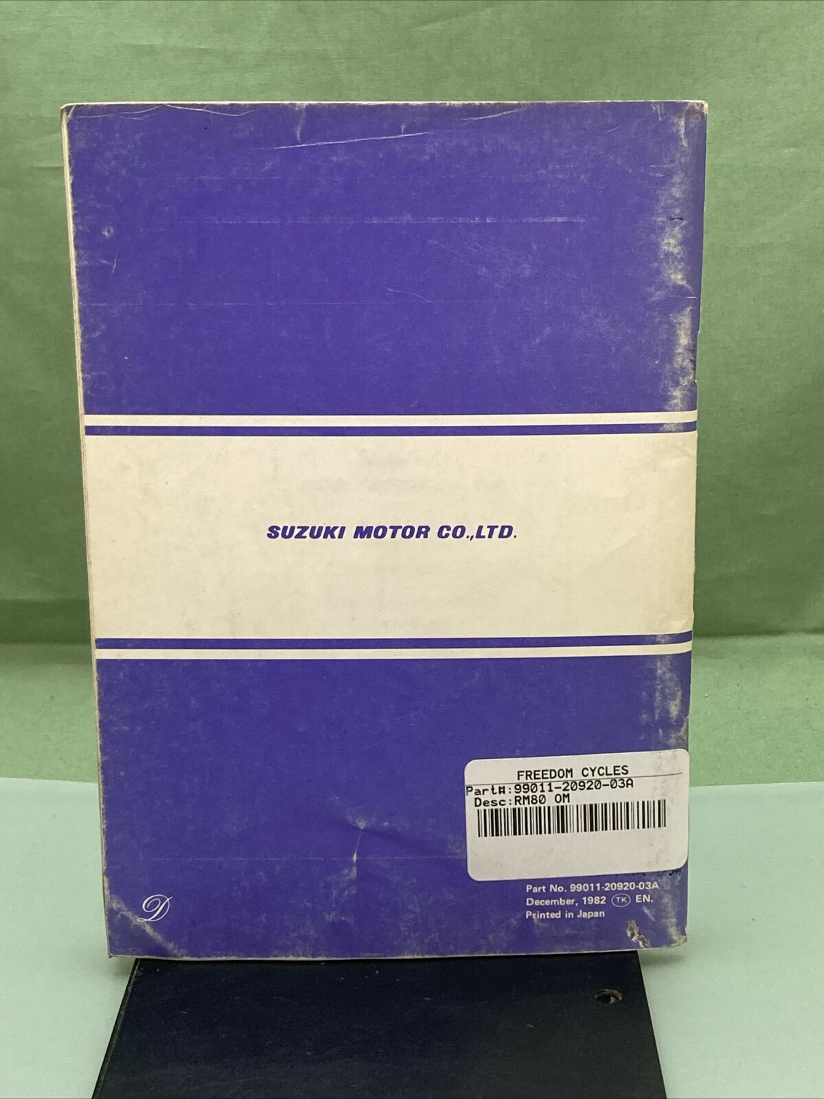 GENUINE SUZUKI 99011-20920-03A RM80 OWNER'S MANUAL '82