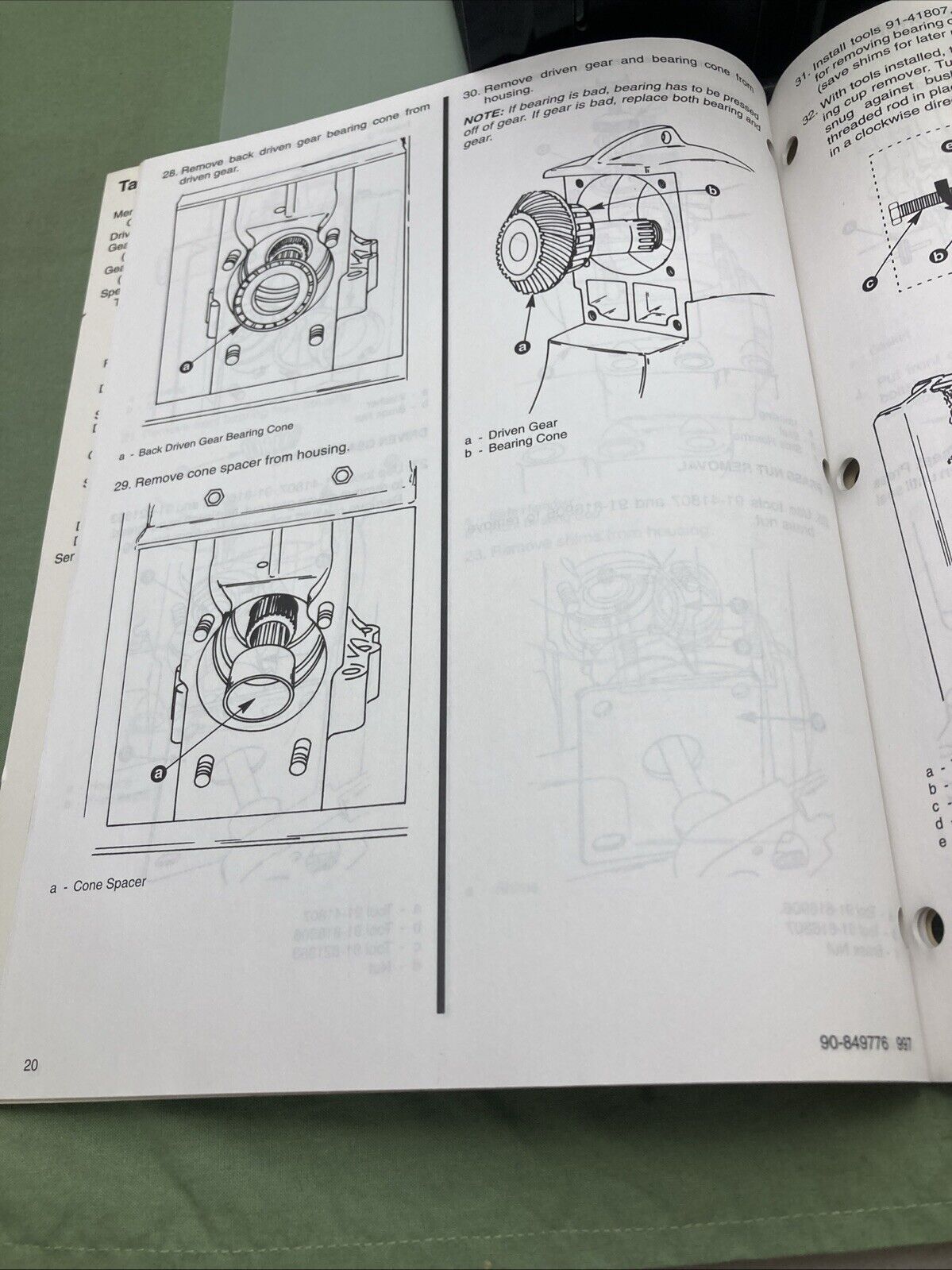 GENUINE MERCURY 90-849776 STERN DRIVE UNIT IIIA SSM SERVICE MANUAL SUPPLEMENT 97