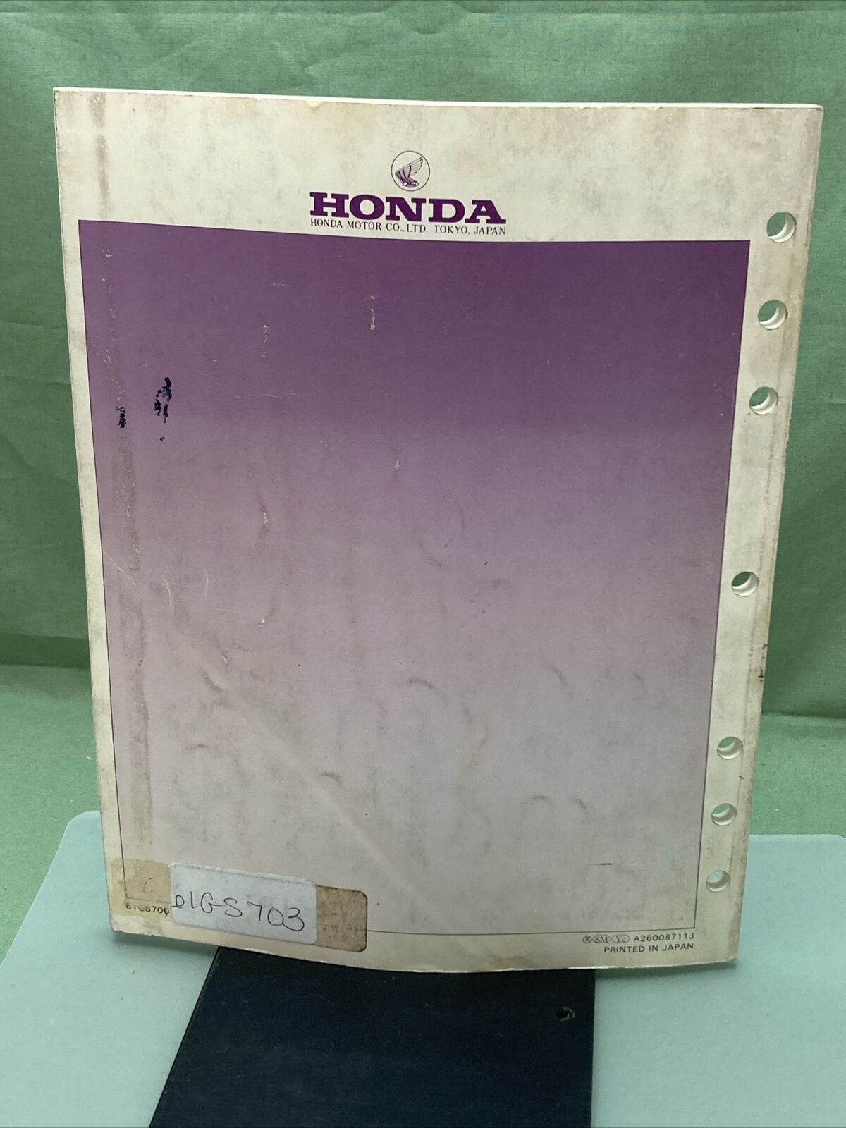 GENUINE HONDA 61GS700 SA50/ELITE 50 LX SERVICE MANUAL '88