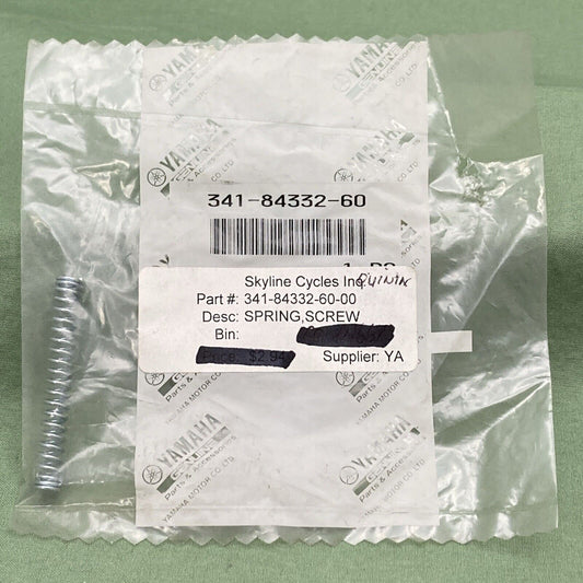 QTY 2 NEW GENUINE YAMAHA 341-84332-60 Spring, Screw