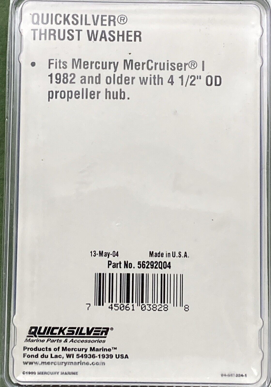 NEW GENUINE MERCURY QUICKSILVER 56292Q04 THRUST WASHER