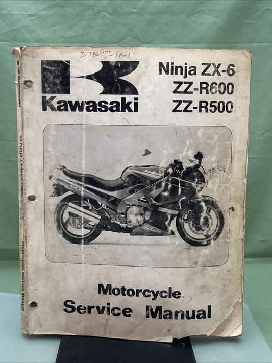 GENUINE KAWASAKI 99924-1128-01 SERVICE MANUAL NINJA ZX-6, ZZ-R600, ZZ-R500