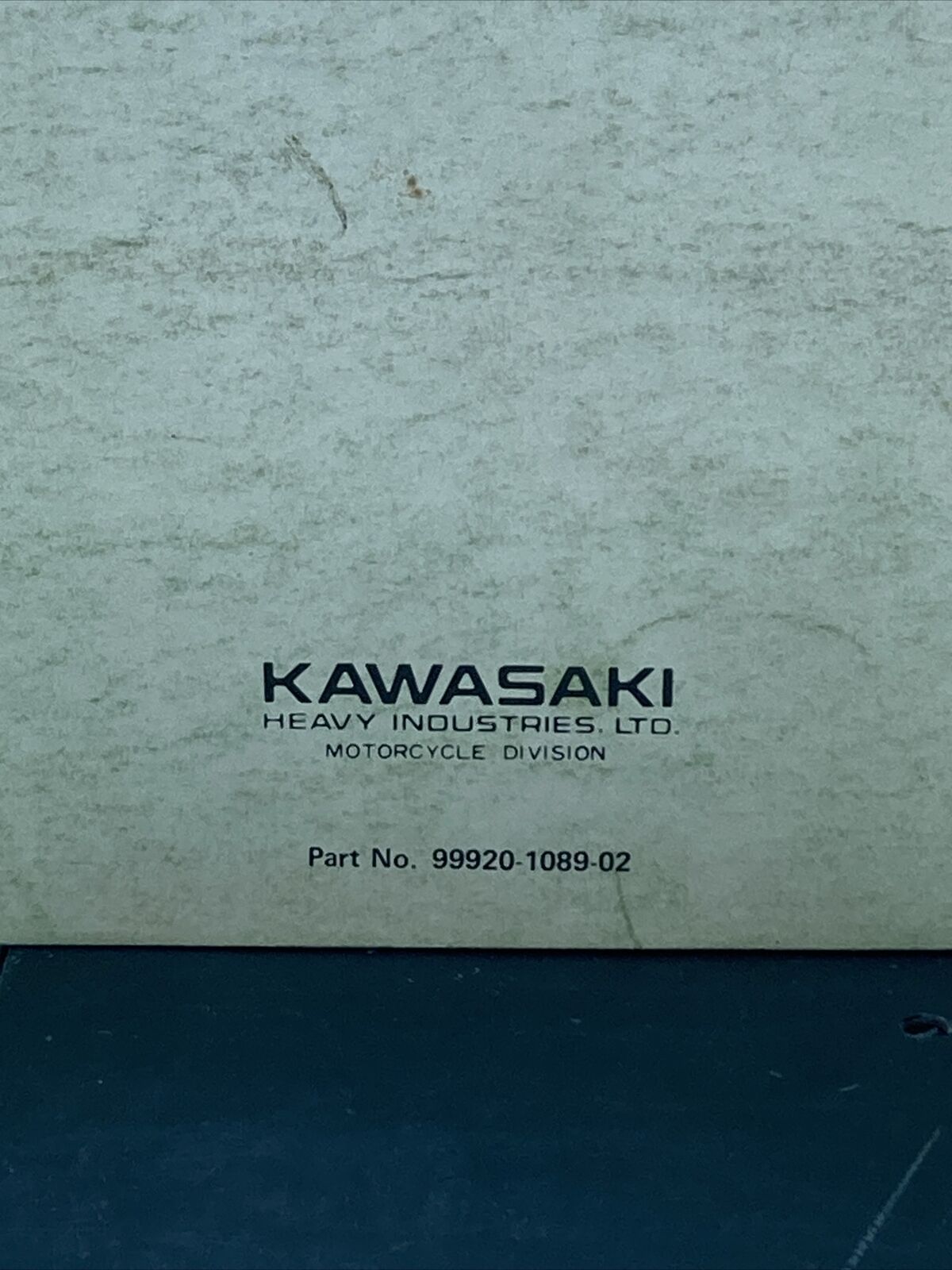 GENUINE KAWASAKI 99920-1089-02 KX125 OWNER'S/SERVICE MANUAL