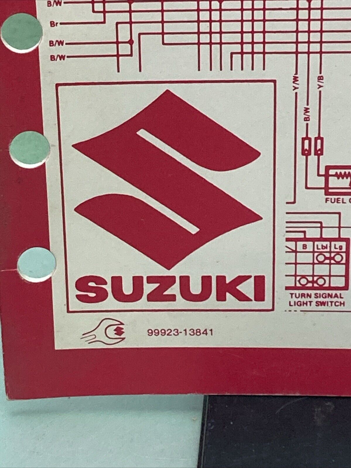 GENUINE SUZUKI 99923-13841 WIRING DIAGRAMS 1984