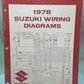 GENUINE SUZUKI WIRING DIAGRAMS 1978