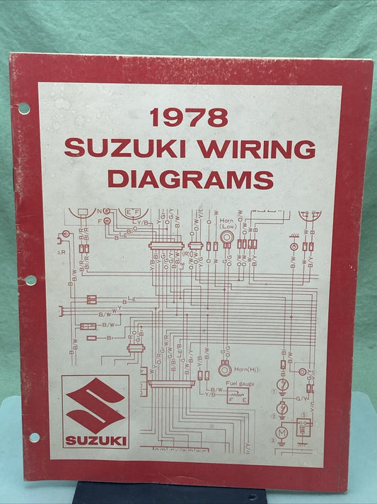 GENUINE SUZUKI WIRING DIAGRAMS 1978