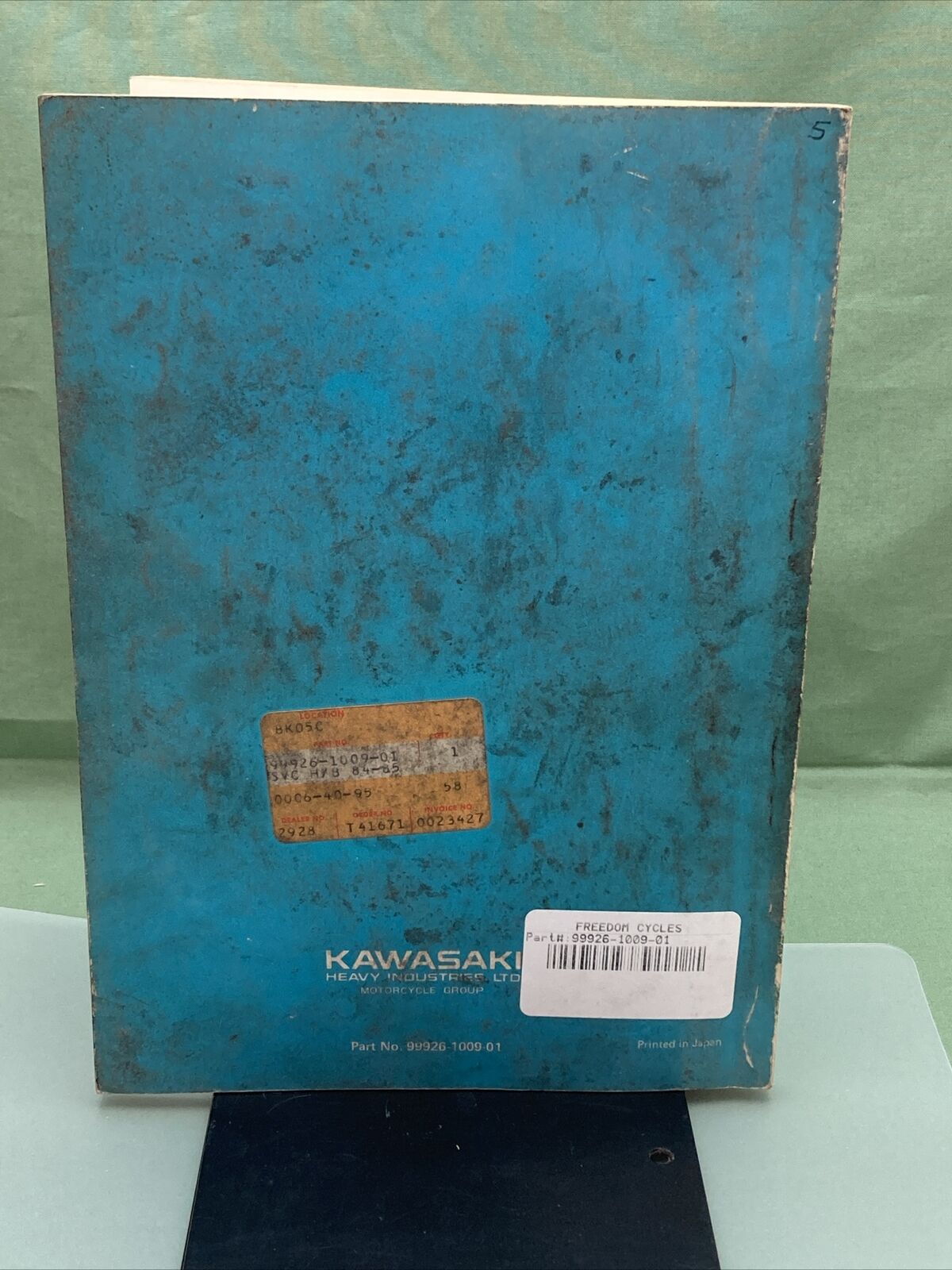 GENUINE KAWASAKI 99926-1009-01 SERVICE SPECIFICATIONS HANDBOOK '84 AND '85 MODEL