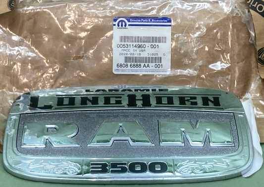 NEW GENUINE MOPAR 68086888AA Front Door Nameplate Right 2011-2018 Ram 3500