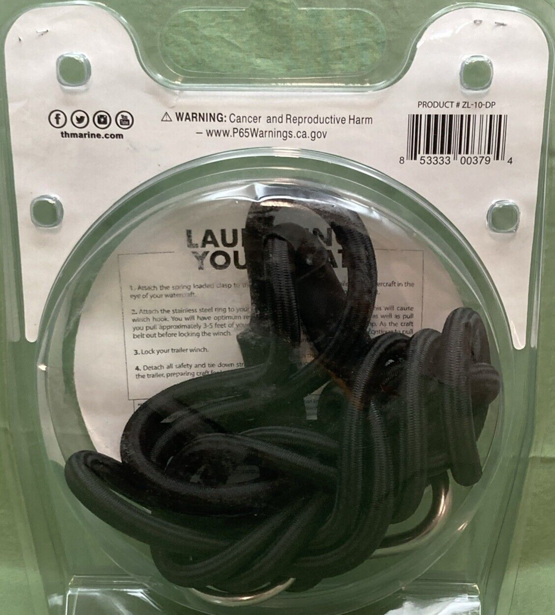 NEW GENUINE T-H MARINE ZL-10-DP Z-LAUNCH CORD 10'