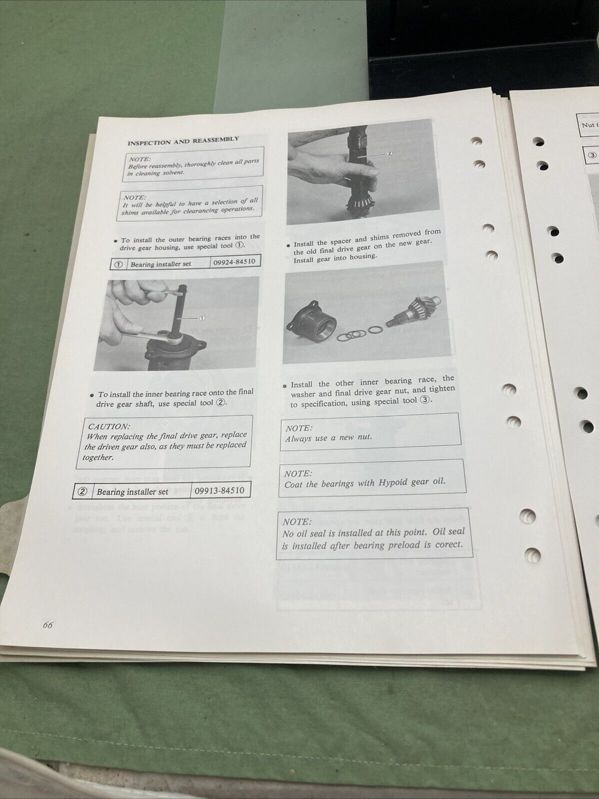 GENUINE SUZUKI SR-8503 GS1000G/L SUPPLEMENTARY SERVICE MANUAL 1980