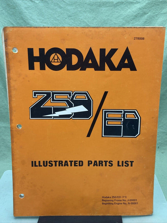 HODAKA 278008 250/ED ILLUSTRATED PARTS LIST