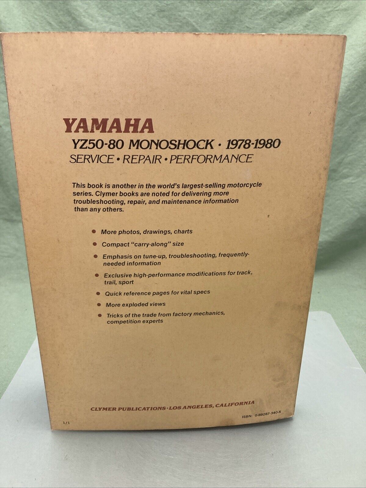 CLYMER M393 YZ50-80 MONOSHOCK 78-80 SERVICE MANUAL YAMAHA