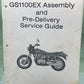 GENUINE SUZUKI MS-8001E-03 GS1100EX ASSEMBLY AND PRE-DELIVERY SERVICE GUIDE