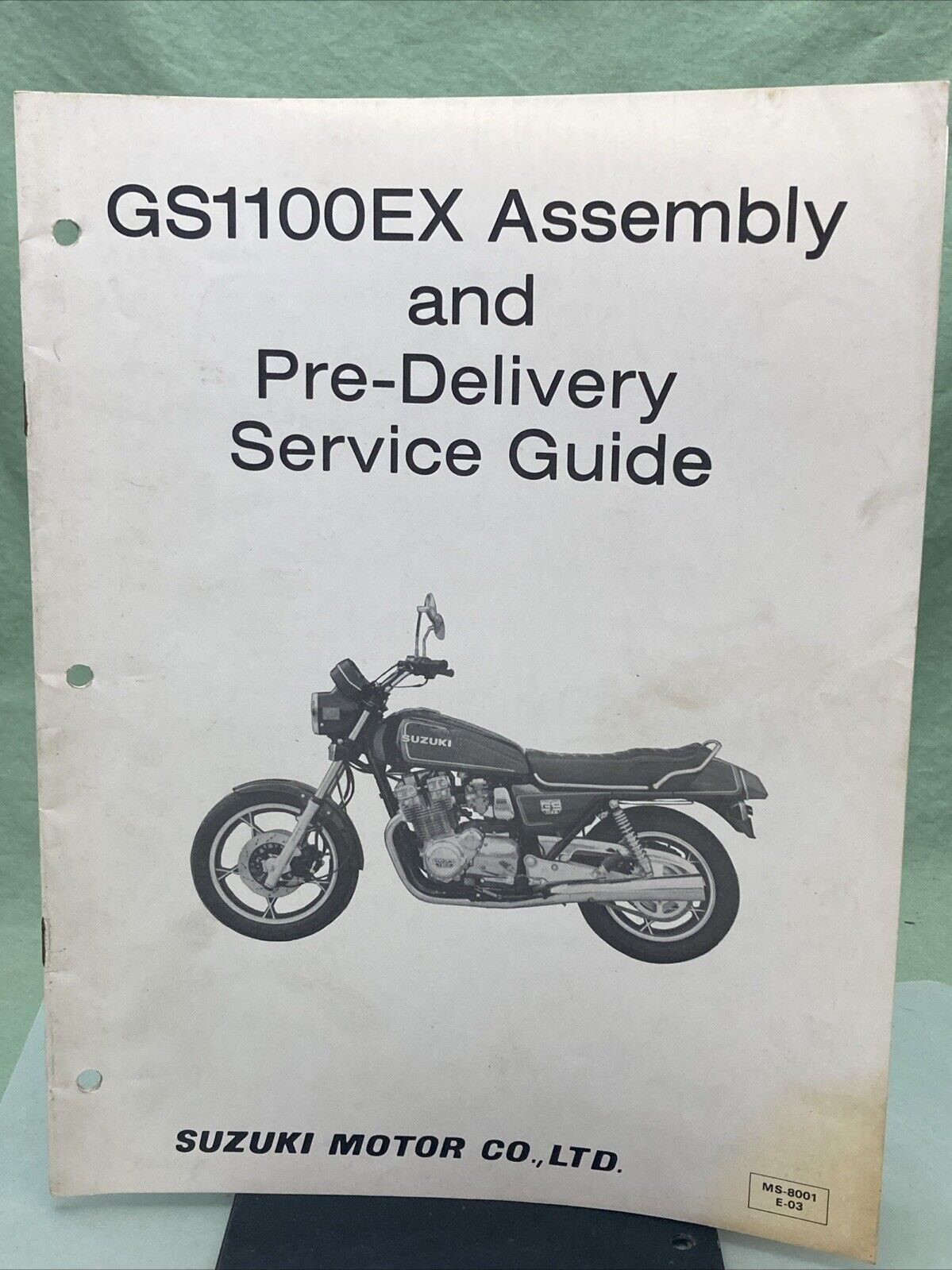 GENUINE SUZUKI MS-8001E-03 GS1100EX ASSEMBLY AND PRE-DELIVERY SERVICE GUIDE