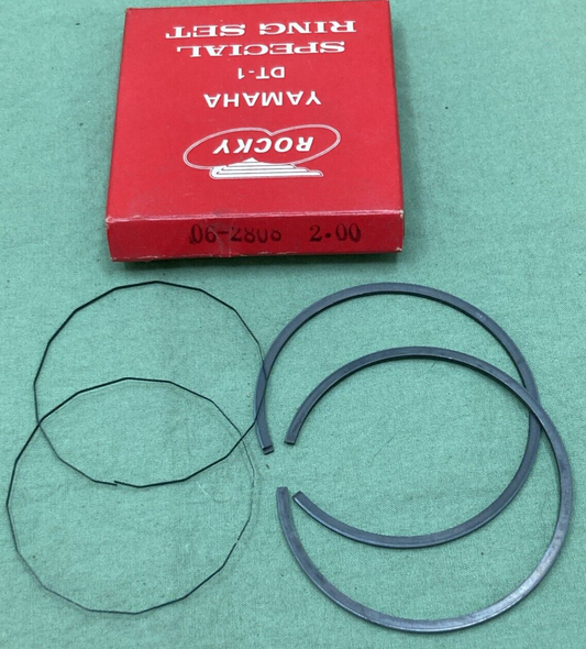 NEW GENUINE ROCKY YAMAHA 06-2808 PISTON RING SET 8TH 2.00 O/S