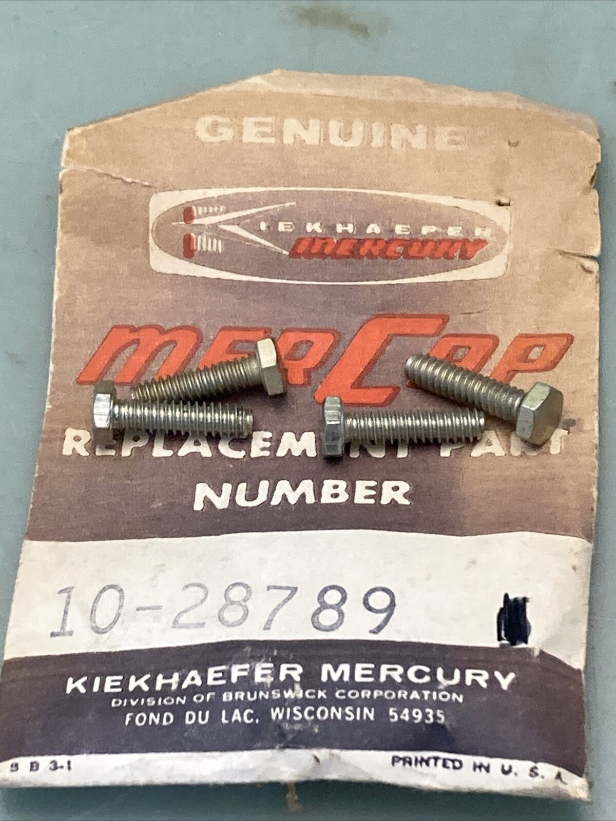QTY 4 NEW GENUINE MERCURY QUICKSILVER 10-28789 SCREW