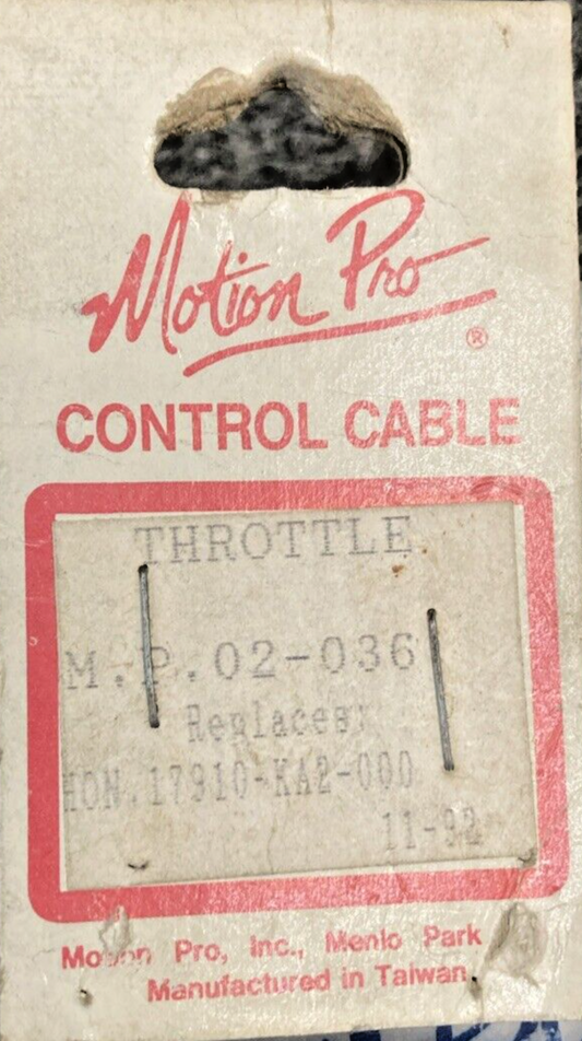 NEW MOTION PRO 02-036 BLACK VINYL PULL THROTTLE CABLE,  HONDA, YAMAHA, SUZUKI