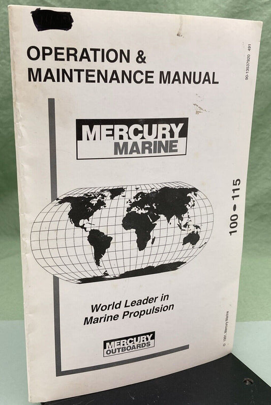 GENUINE MERCURY 90-12428920 OPERATION & MAINTENANCE MANUAL MODEL 75 90 1991