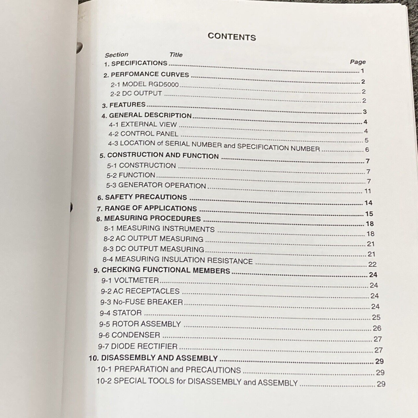NEW GENUINE SUBARU ROBIN PUB-GS1187 GENERATOR SERVICE MANUAL RGD5000