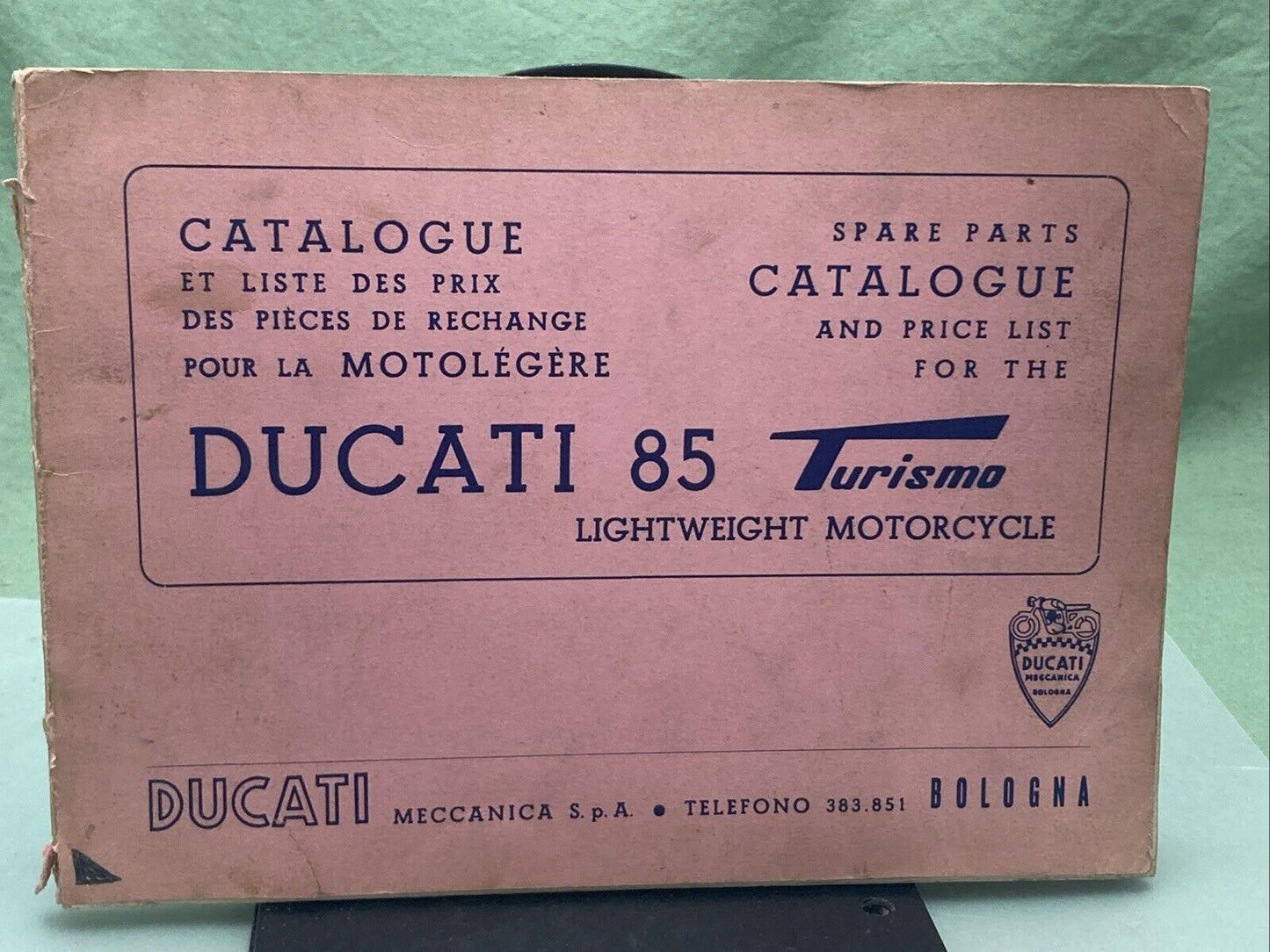 DUCATI 85 TURISMO LIGHTWEIGHT SPARE PARTS CATALOGUE