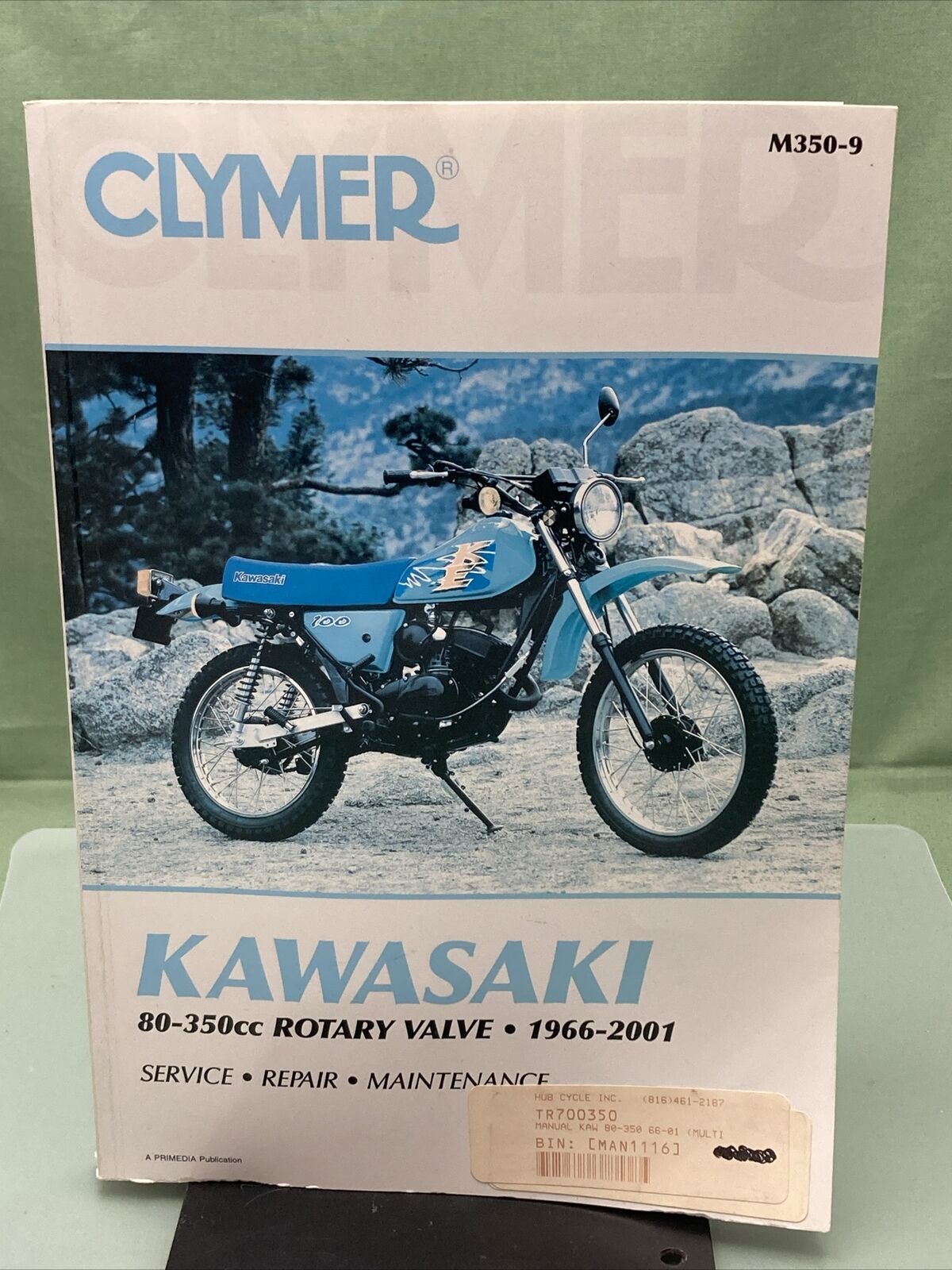 GENUINE CLYMER KAWASAKI 80-350CC ROTARY VALVE SERVICE MANUAL '66-'01 M350-9