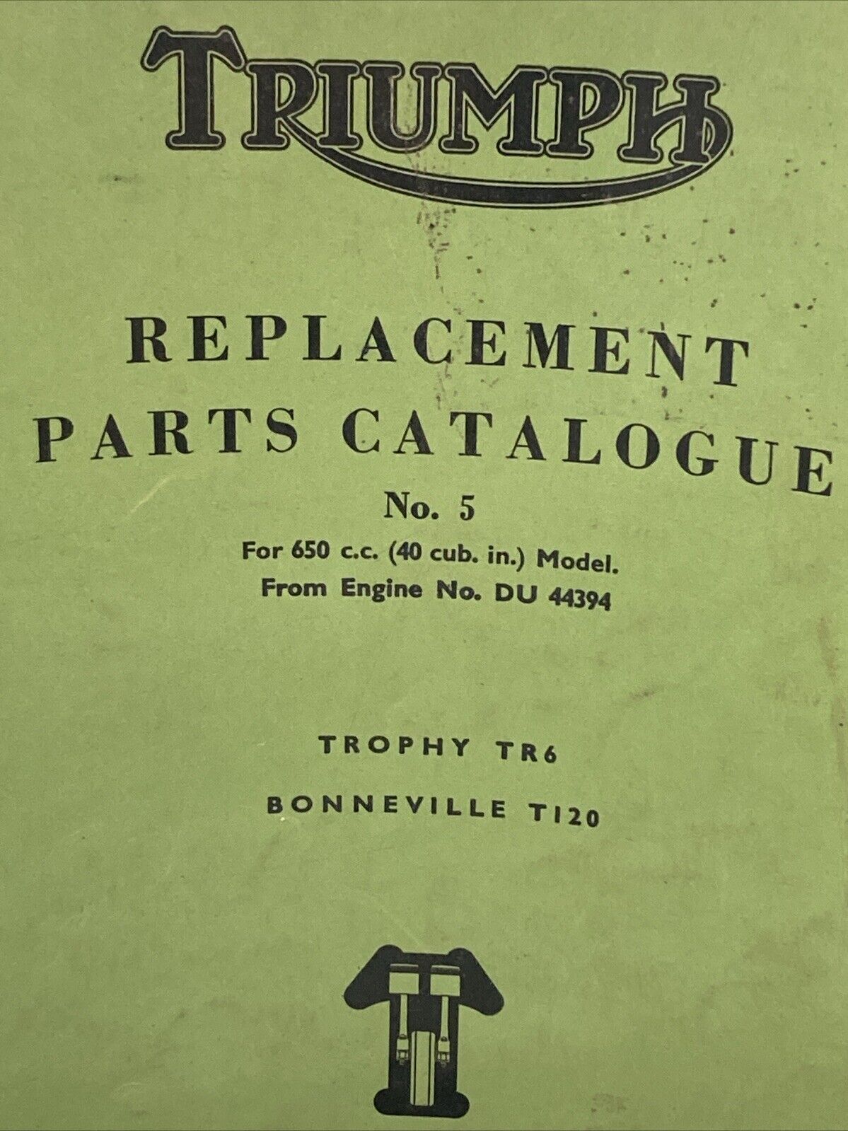 TRIUMPH REPLACEMENT PARTS CATALOGUE NO. 5