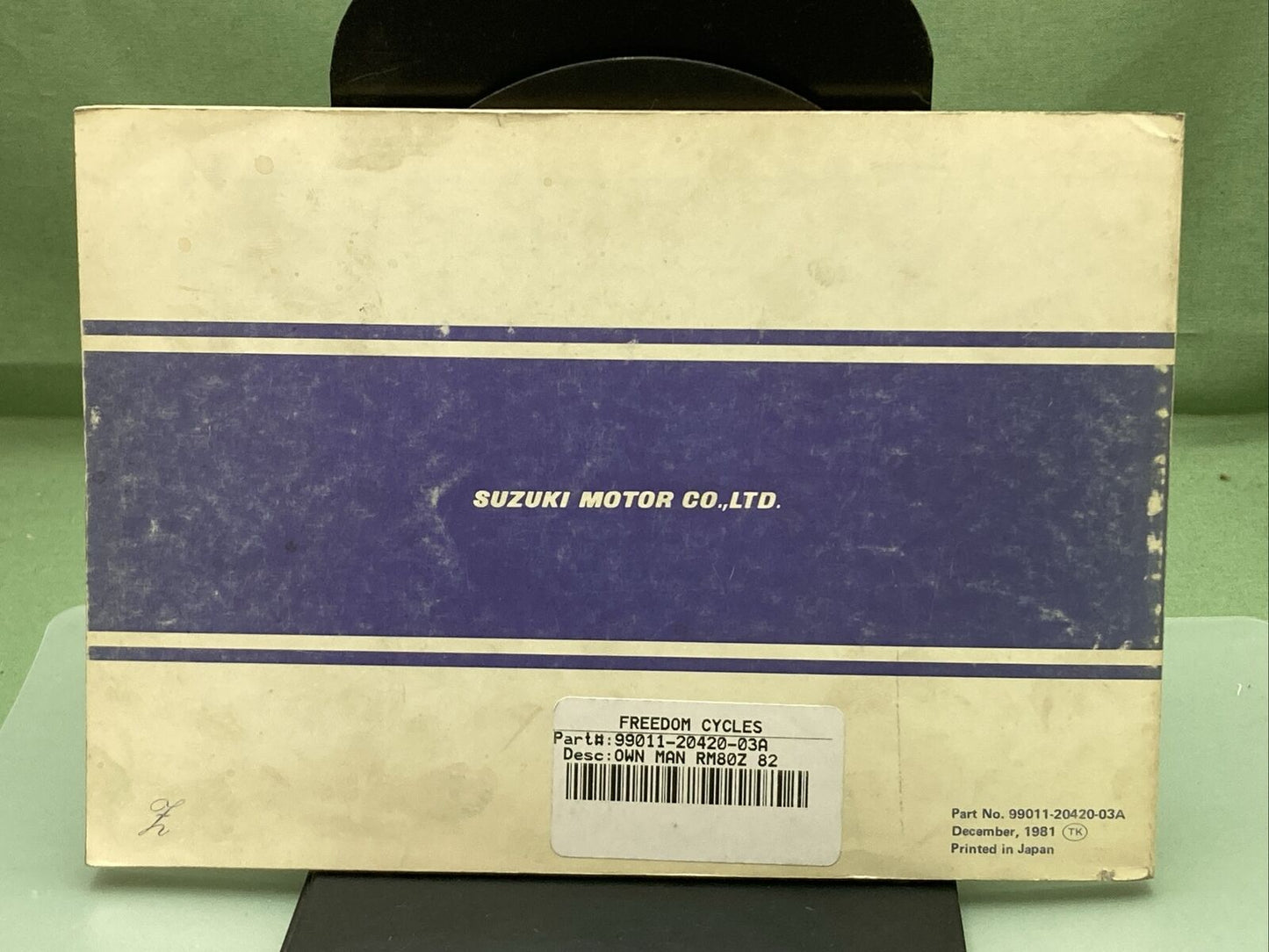 GENUINE SUZUKI 99011-20420-03A RM80 OWNER'S MANUAL '81