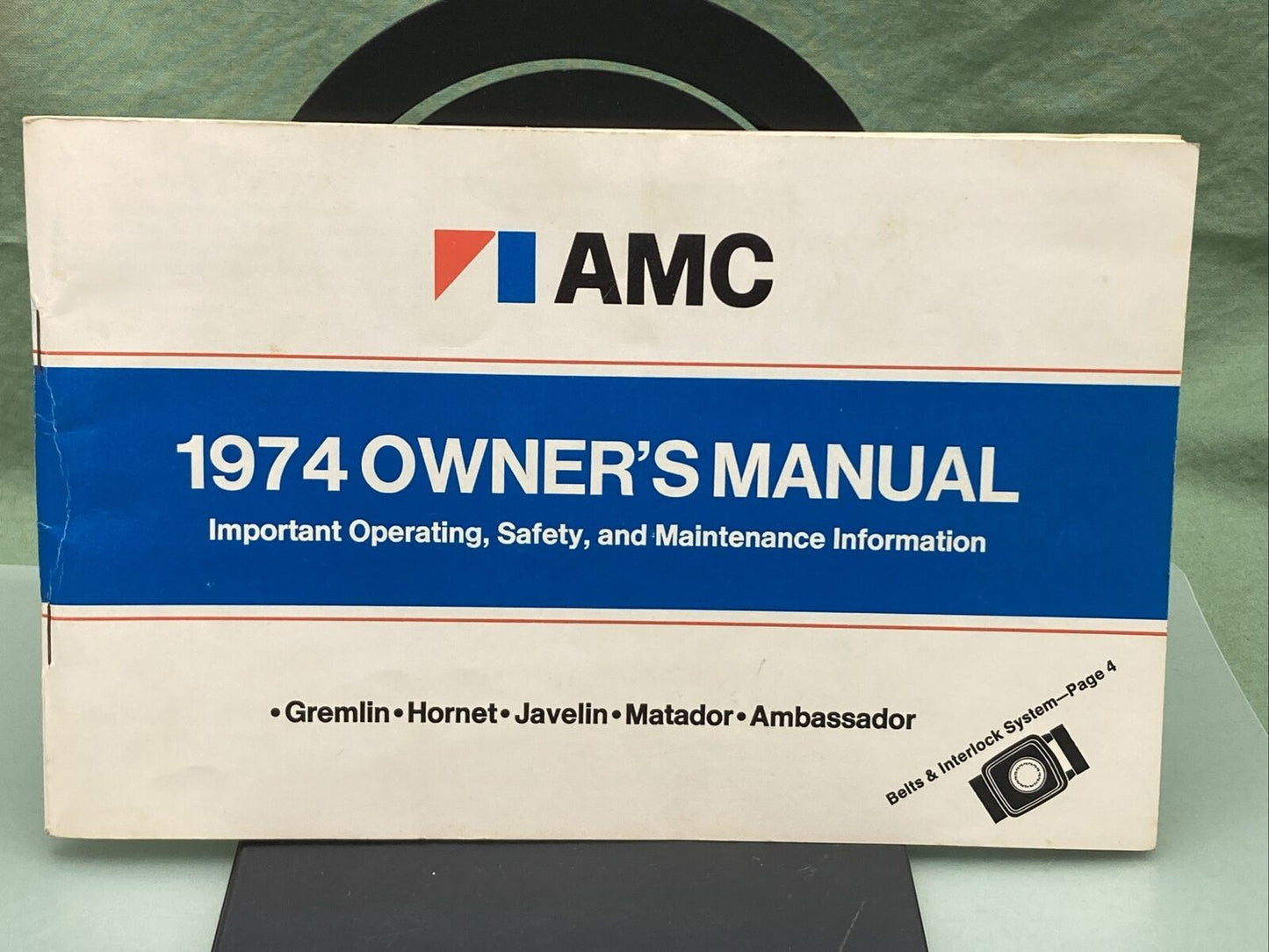 AMC 3222639 OWNER'S MANUAL GREMLIN-HORNET-JAVELIN-MATADOR-AMBASSADOR '74