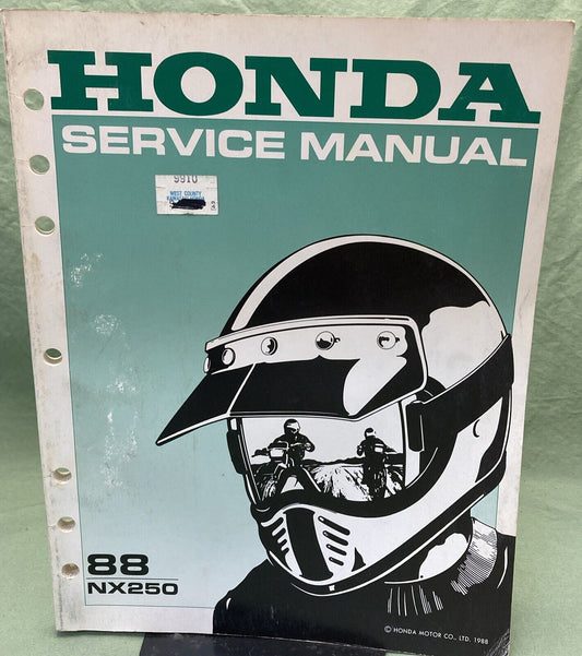 HONDA 61KW300 NX250 SERVICE MANUAL 1988