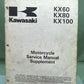 GENUINE KAWASAKI  99924-1123-51 SERVICE MANUAL SUPPLEMENT KX60 KX80 KX100