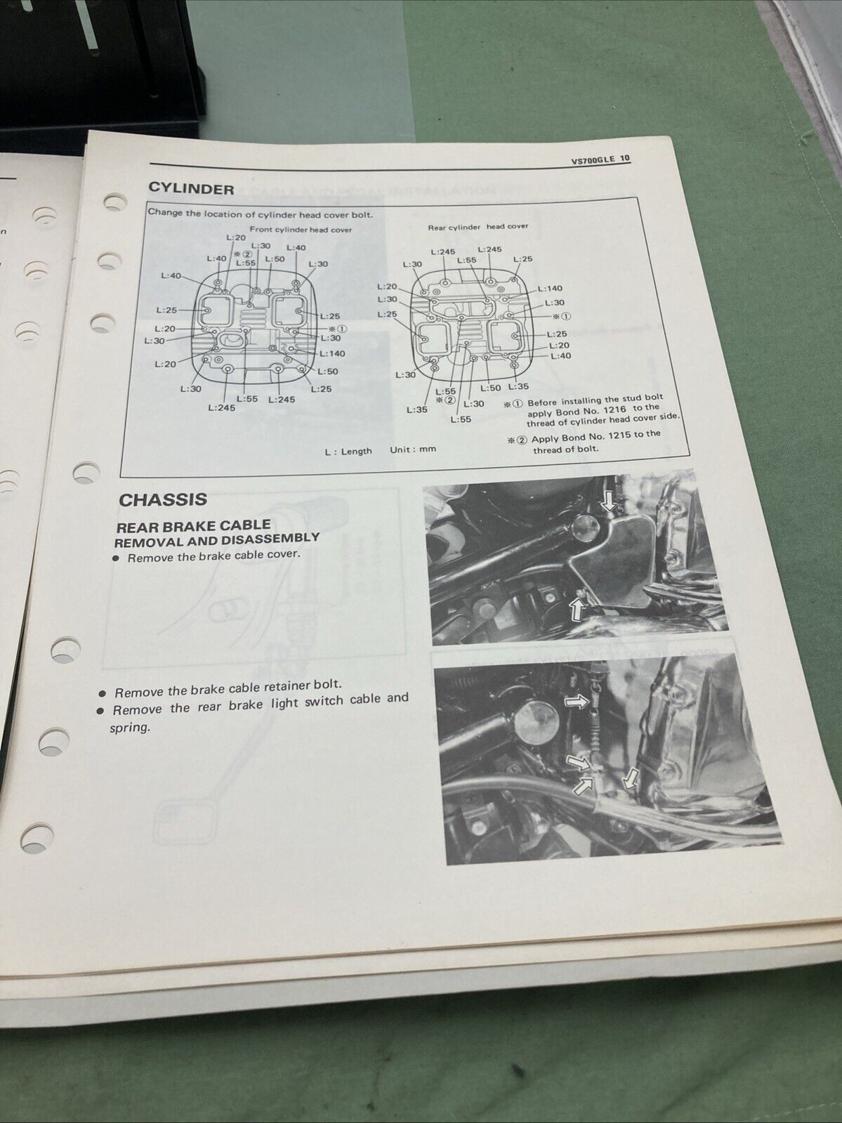 GENUINE SUZUKI 99501-36040-03E VS700GLE SUPPLEMENTARY SERVICE MANUAL 1986